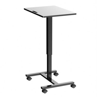 China Hot Sale 2021 School Office Gas Adjustable Ergonomic Mobile Height Adjustable Standing Table Laptop Desk (Height) for sale