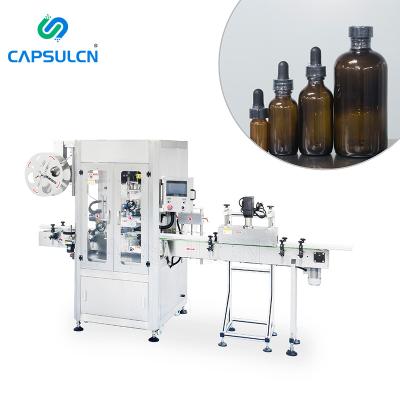 China Automatic Pet Food Agp-100 Glass Bottle Plastic Sleeve Labeling Machine Counting Line for sale