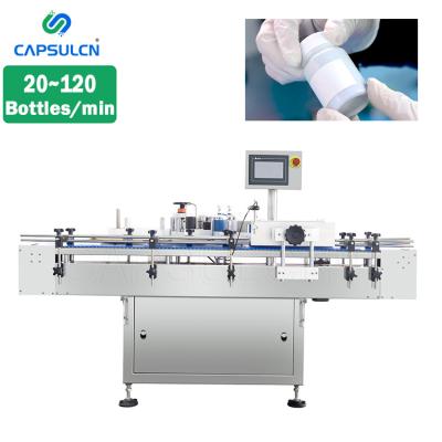 China Beer Medical Automatic Glass Water Bottle Filling Water Wine Labeling Machine Sticker Label Printing Machine for sale