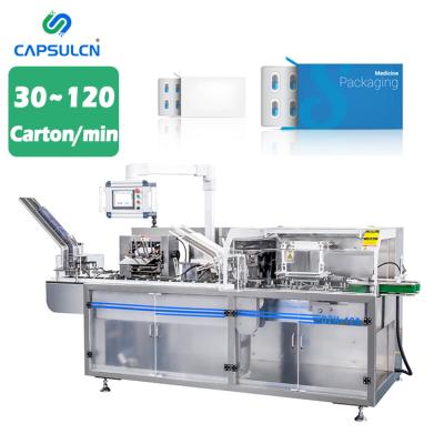 China Horizontal Fully Automatic Feeding Food Blister Plate Machine Pill Cartoner Carton Box Packaging Production Line for sale