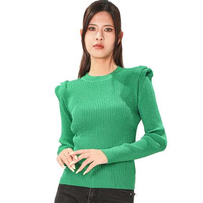 China 2022 Anti-wrinkle custom epaulettes women knit turtle neck sweater sweater solid color long sleeve women sweater for sale