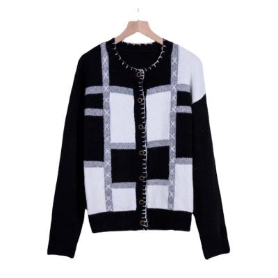 China Custom Factory Anti-wrinkle Autumn Winter Long Sleeve Lady Crew Neck Women Sweaters Cheap Cardigan Sweater for sale