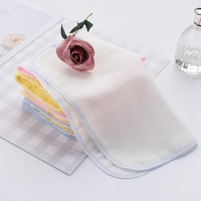 China High Quality White Viable Ultrathin White Face Towel Cotton Muslin Fabric Makeup Remover Place Type Clean Towel for sale