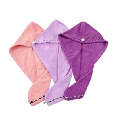 China Hot Sales QUICK DRY Microfiber Terry Turban Twist Dry Hair Wrap Drier Towel Turban Women Shower Towel With Low Price Dry Hair Hat for sale