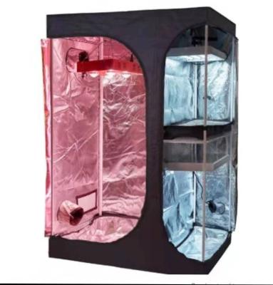 China Easily Assembled 2-in-1 Mylar 600D Hydroponic Tent Indoor Grow Box for sale