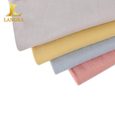 China Eco-friendly dyed anti-static Langka cotton spandex fabric for babies and kids sleepwear pajamas for sale