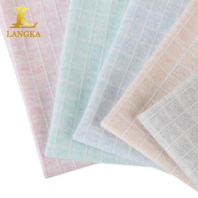 China High Quality Anti Pill Langka Control Brushed Elastic Fabric Knitted Colorful Cotton Baby Kids Clothes Anti Bacterial Fabric for sale