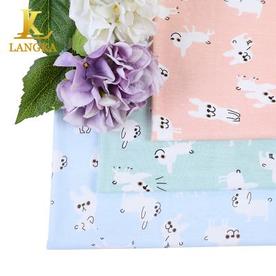 China Langka 40S 200gsm Baby Print Cloth Interlock Anti-static High Quality Combed Cotton for sale