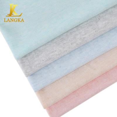 China Langka Anti-Static New Arrival Soft Eco-friendly Jersey Knit Fabric Colored Cotton For Summer Dress for sale