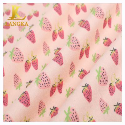 China Anti Pill Langka Cotton Spandex Fabric With Single Digit Print Jersey Knit Fabric Digital Printing for sale