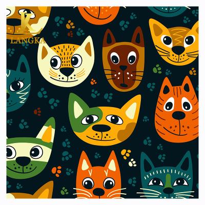 China Custom Anti Pill Langka Designer 85 Polyester 15 Spandex Knit Fabric Prints For Kids Children Knitwear Printing for sale