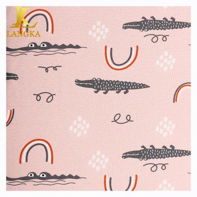 China Langka 32S 260g Langka 32S 260g anti pill print anti pill fabric spandex knitting rib-fabric-underwear fabric for sale