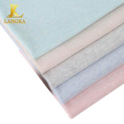 China Langka Arrival 100% Soft Eco-friendly Cotton 40S Jersey Anti-Static Knit Fabric Colored Cotton Yarn-Dyed Fabric for sale