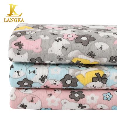 China Langka Anti-Static High Quality Soft Printed Jacquard Fabrics For Newborn Baby Blanket Baby Clothes for sale