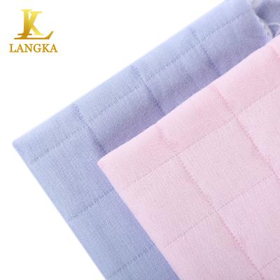 China Anti-Static Cotton High Quality Jacquard Solid Face Langka Thermal Fabrics For Baby Blanket Cloth 180 Width 40S for sale