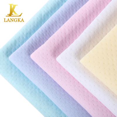 China 40S 280g solid face jacquard high quality anti-static cotton thermal fabrics for baby blanket fabric for sale