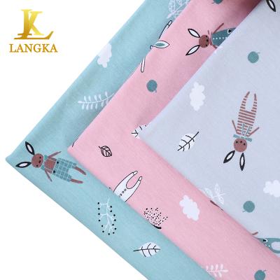 China 100% Organic Cotton Langka Digital Fabric Knitting Fabric Moisture-absorbent Printing Sleepwear Pajamas For Babies And Kids Children for sale