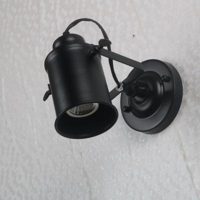 China Industrial Rotating Black Metal Wall Sconce Vintage Metal Wall Lamp Fixture For Bedroom Living Room Bar Restaurant Home Bedside for sale