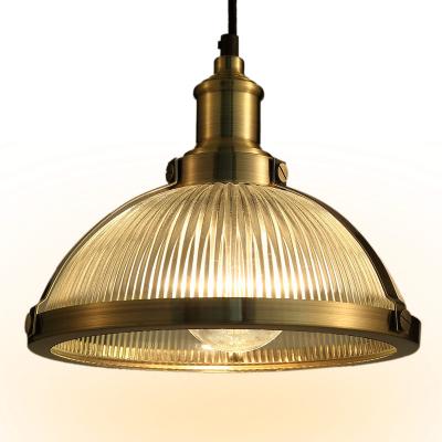 China Modern Simple European Vintage Industrial Plated Pendant Lights with Clear Glass Shade for Home Decoration for sale