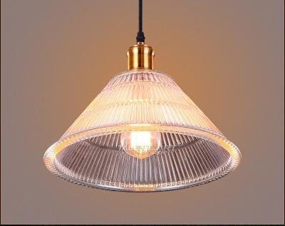 China Industrial classic glass pendant lamp with creative shade for indoor lighting for sale