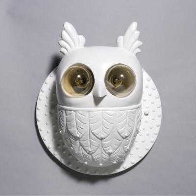 China Creative Owl Wall Lamp EUROPEAN with Nordic Style Gypsum Material for Bedroom Living Room Corridor Balcony E27 Bulb Home Lighting for sale