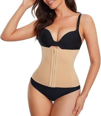 China Antibacterial Shapewear Custom Made Postpartum Corset Body Shaper C Section Logo Waist Trainer Logo Waist Trainer Seamless With Zipper For Tummy Control for sale