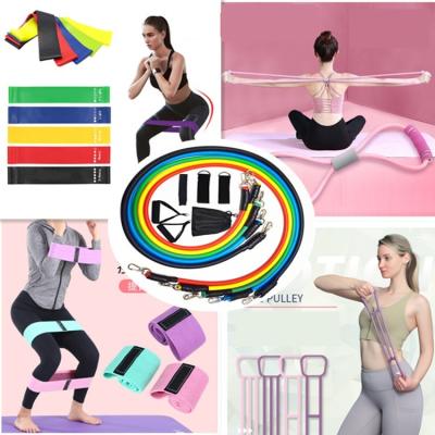 China Logo Printed Resistance Bands Wholesale Custom Lightweight Latex Butt Circle Set of 5 Resistance Bands for sale