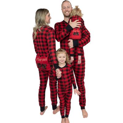 China One Piece Oatmeal Cookies, Matching Family Christmas Plaid Drop Seat Pajamas Set For Dog, Baby, Kids, Teens, And Adults for sale