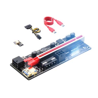 China 8 Capacitors PCI Riser Newest N09 V010S Riser Plus PCI-E PCIE Riser 010S Plus Gold USB 3.0 1X To Plus 16X 6PIN PCIE 010S for sale