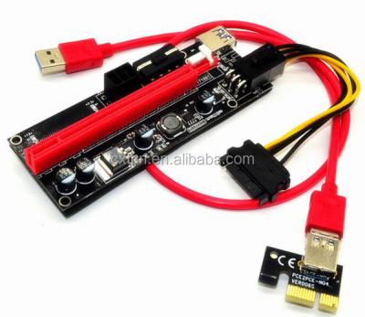 China Riser 009s new pcie riser 009 1X 4x 8x 16x supplement PCI E USB riser 009S new PCI-E dual 6 Pin Adapter Card SATA 15pin for sale