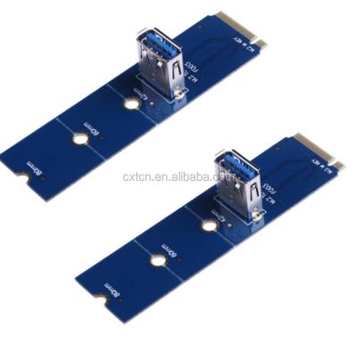 China X4 NGFF M.2 Riser Card to PCI-E 4X Riser Card m2 Key M to PCIe X4 Adapter with LED Voltage Indicator m.2 Riser for sale