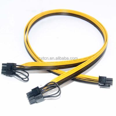 China 6 pin pcie cable 6 pin pcie male to male 8 pin pcie splitter power cable (6 2) for sale