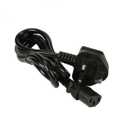 China Consumer Electronics 3 Pin Plug Power Cable Three-Pin British Standard AC Power Cord For Computer for sale