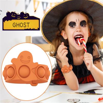 China Hot Sale Decompression Halloween Noise Busy Person Toys Push Bubble Sensory Bracelet For Kids for sale