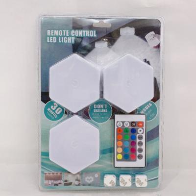 China Modern Hexagonal Quantum Night Light Honeycomb Wall Lamp Rheostat Led Touch Light 210523 for sale