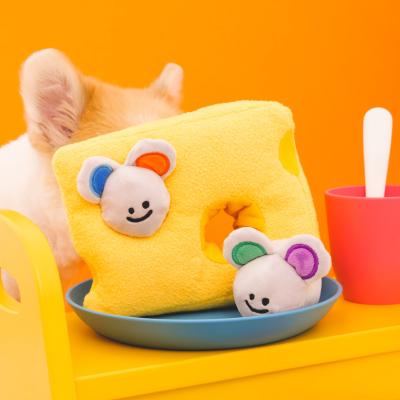 China Viable Toy Korean Voice Forager Puzzle Cheese Dog Interactive Toy for sale