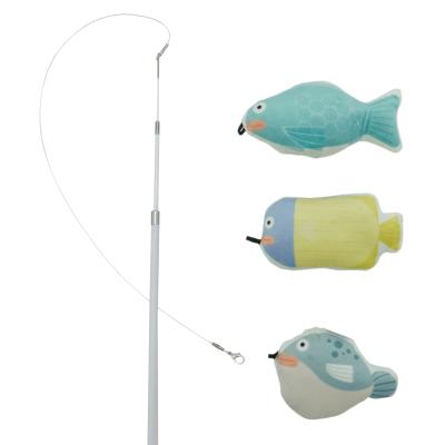 China 2021 Viable New Cat Fishing Rod Toy Puzzle Pet Funny Cat Stick Toy Interactive Pet Cat Toys Para mascotas gatos for sale