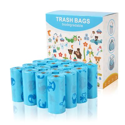 China Pet Stored Poop Eco Friendly Bags Biodegradable Waste Poop Bags Degradable Dog Snap Garbage Clean Up Refill Waste Bag Pet Supplies for sale