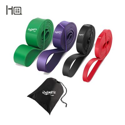 China 100% Natural Latex Fitness Exercise Strong Latex Resistance Bands Set Pull Up Aid Bands Set for sale