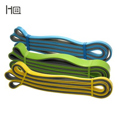 China Latex Double Layer&Color Pull Up Aid Bands Latex Stretch Resistance Bands For Fitness Exercise for sale