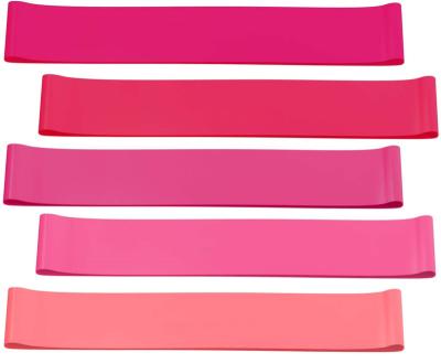 China Mini Resistance Loop Bands Latex Hot Selling Exercise Health Care Body Fitness Exercise Band Lift Up Pink Resistance Bands for sale