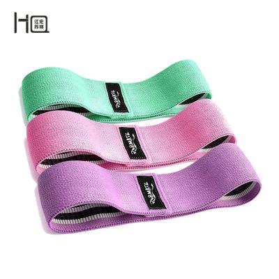 China Hot Selling Cotton+Polyester Latex Silk Hip Resistance Bands Fabric Booty Bands Exercise Hip Circle Bands for sale