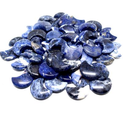 China China Big 30mm New Product Natural Gemstone Sodalite Moons Stone Crafts For Home Decorate Recommendation Crystal Quartz Stone for sale