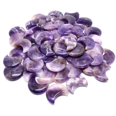 China China Wholesale Amethyst For Gifts Gemstone Star Of The Ocean Natural Pink Moon Jasper Stone Moon Carved Crystal 3cm for sale