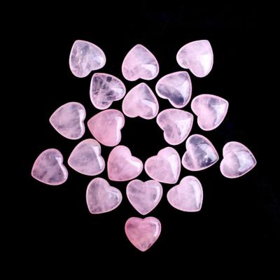 China China Wholesale Natrual Rose Quart Crystals Heart Pink Quartz Heart Shaped Stones For Gift for sale