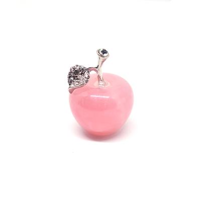 China China Original Christmas Semi Natural Gemstone Apple Stone Ornaments For New Christmas Fancy High Grade Gift For Jade Apple Ornaments for sale