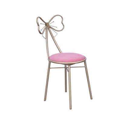 China (Other) Europe Design Factory Price OEM Adjustable Locker Room Hotel Dining Pink Fabric Luxury Vanity Chair For Girls for sale