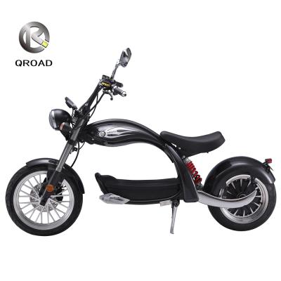 China Unisex QROAD EEC COC Approved 3000W Citycoco Electric Motorcycles For Adult for sale