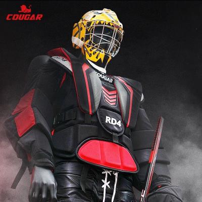 China COTTON FIBER Cougar Factory Hockey Equipment Goalie Pads Full Set Field Integrated Hockey Player Ice Skate Athlete Roller Stick Glove Helmet for sale