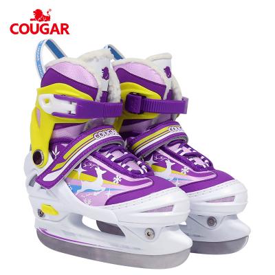 China Outdoor hot sale fashion kid sports adjustable snow ice skate with factory price ice skating shoes for girls for sale